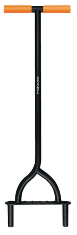 Fiskars Heavy-Duty Two-Prong Extended Reach Steel Coring Aerator with T-Handle, 38-in