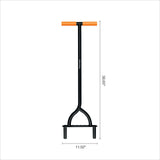 Fiskars Heavy-Duty Two-Prong Extended Reach Steel Coring Aerator with T-Handle, 38-in