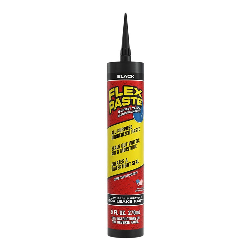 Flex Seal Flex Paste, Super Thick Rubber Paste, Caulk Sealant Leak Protector, Black or White, 9-FL OZ./270 mL H8