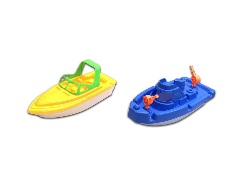 Floating Plastic Boat Water Toy, Yellow/Blue, Assorted, Ages 2+, for Summer/Beach Activities F9
