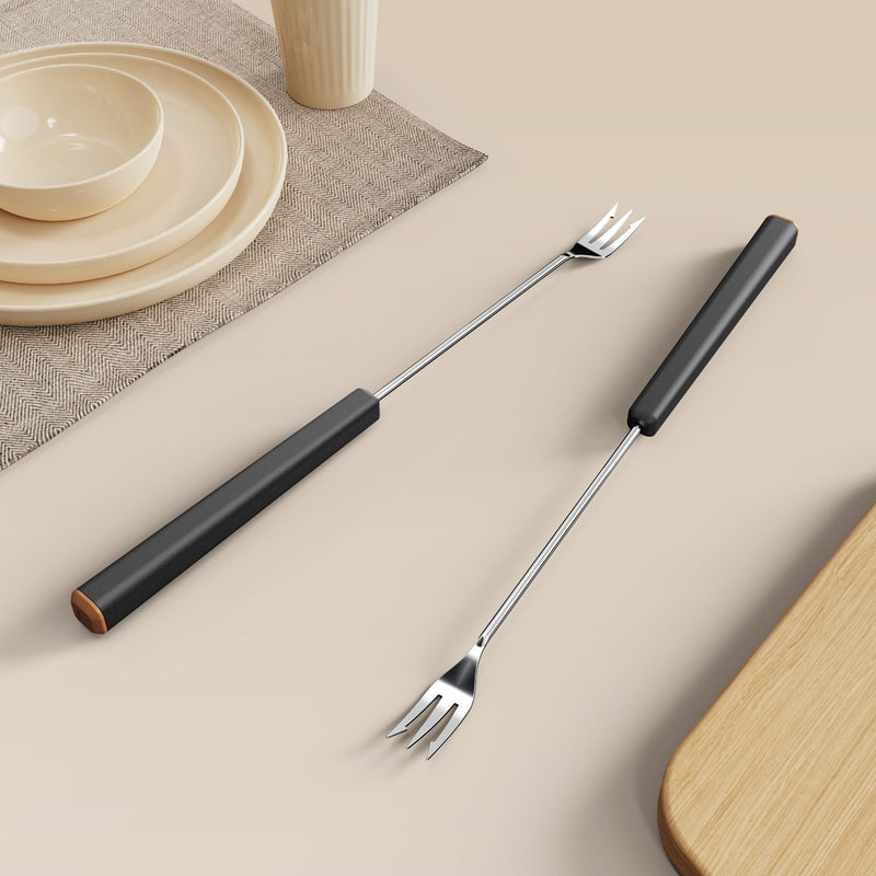 Fondussimo Fondue Forks, 12 Piece, Black G2