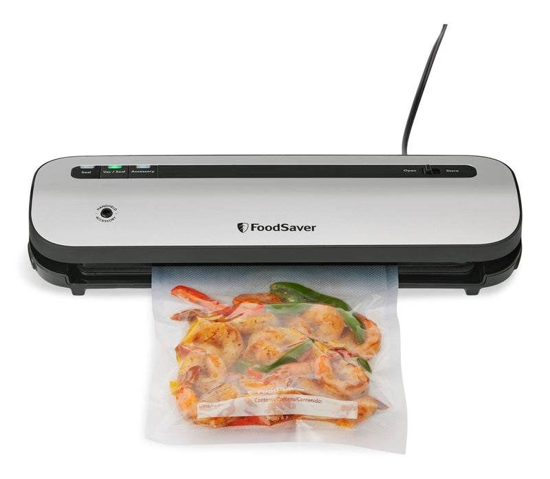 FoodSaver VS 1230 Space Saving Vacuum Sealing System Bundle with Built-in Bag Alignment Tool A9