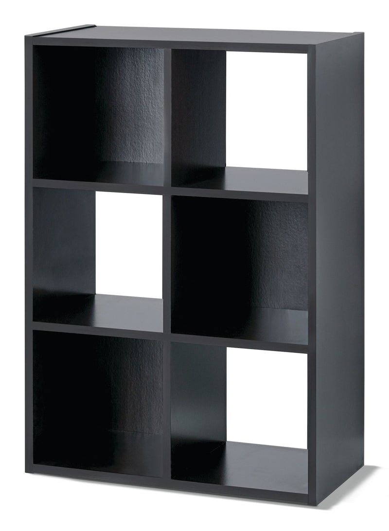 For Living 6-Cube Storage Organizer, Bookcase/Bookshelf, Dark Brown Finish L7