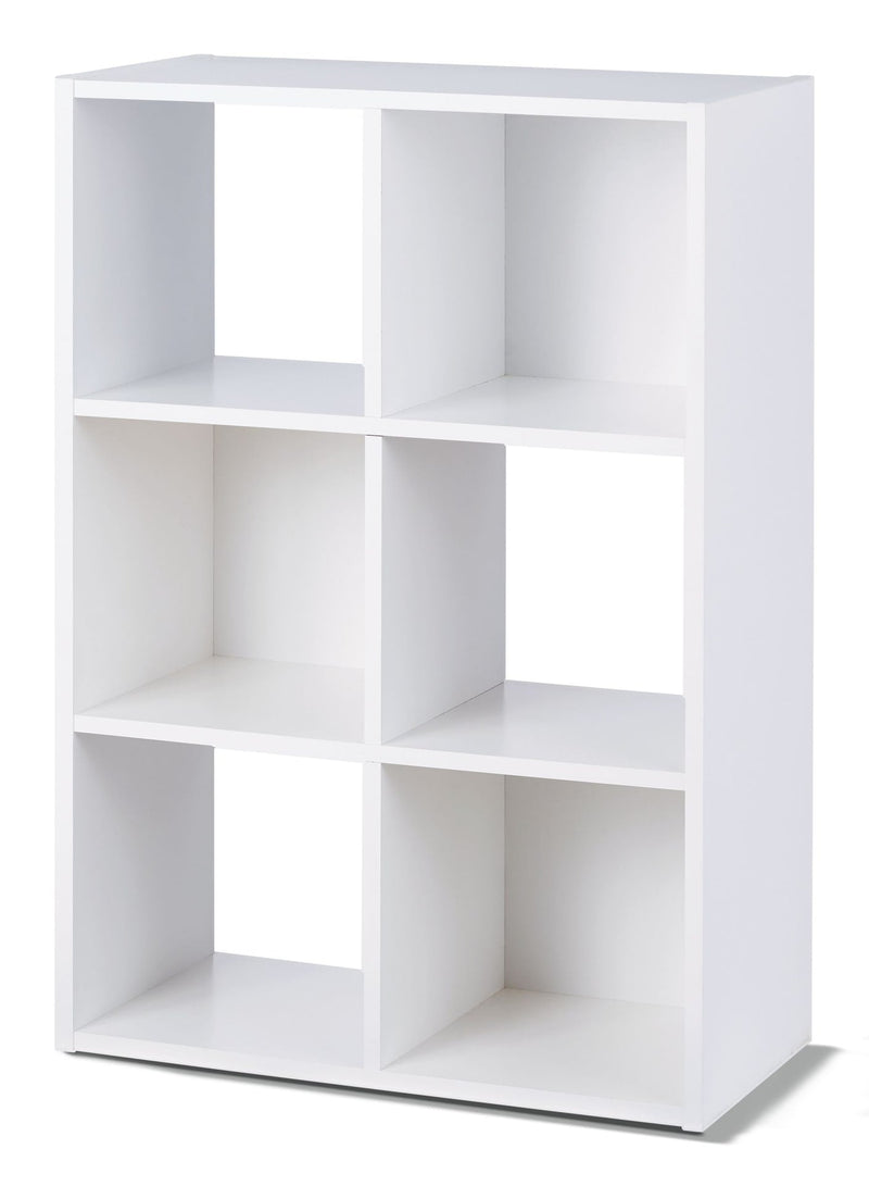 For Living 6-Cube Storage Organizer, Bookcase/Bookshelf, White O3