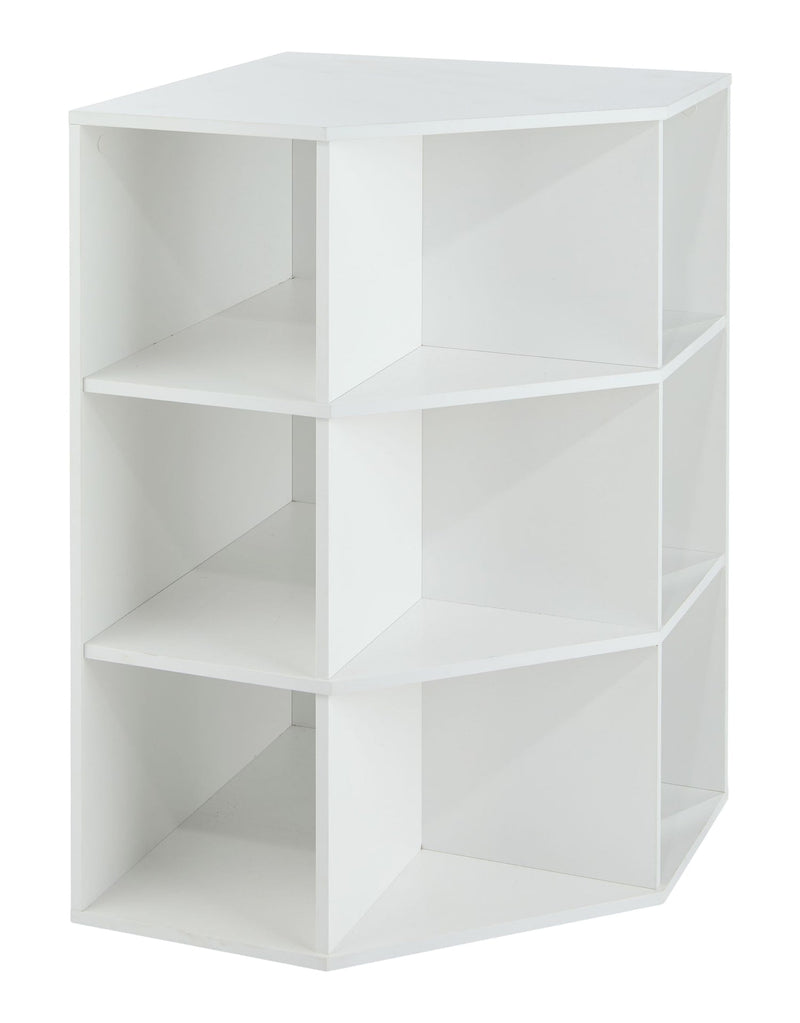 For Living 9-Cube Corner Unit Open Shelf Organizer, White B4
