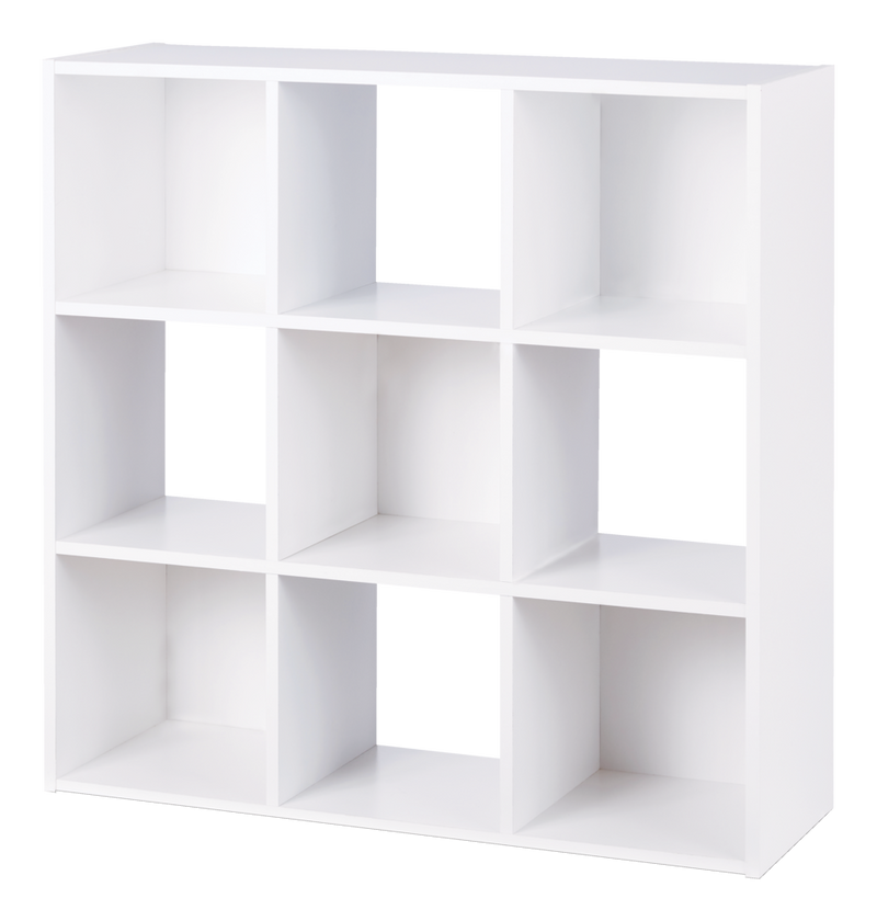 For Living 9-Cube Storage Organizer, Bookcase/Bookshelf, White D0