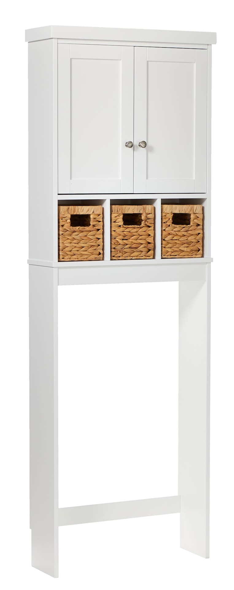 For Living Basket Bathroom Space Saver, White O1