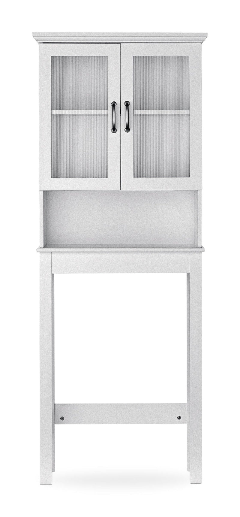 For Living Beacon Hill 2-Door Over-The-Toilet Spacesaver Bathroom Storage Cabinet, White V9