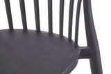 For Living Elevated Plastic Bar Stool with Footrest, Black