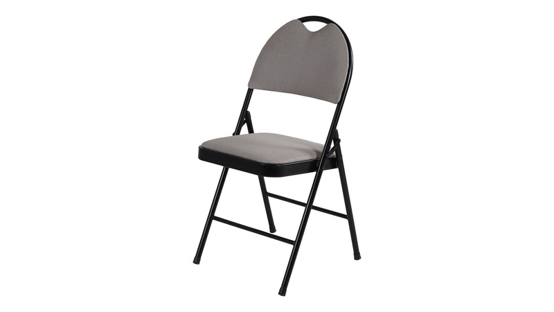 For Living Fabric Folding/Compact Chair, Beige Fabric & Black Frame P3