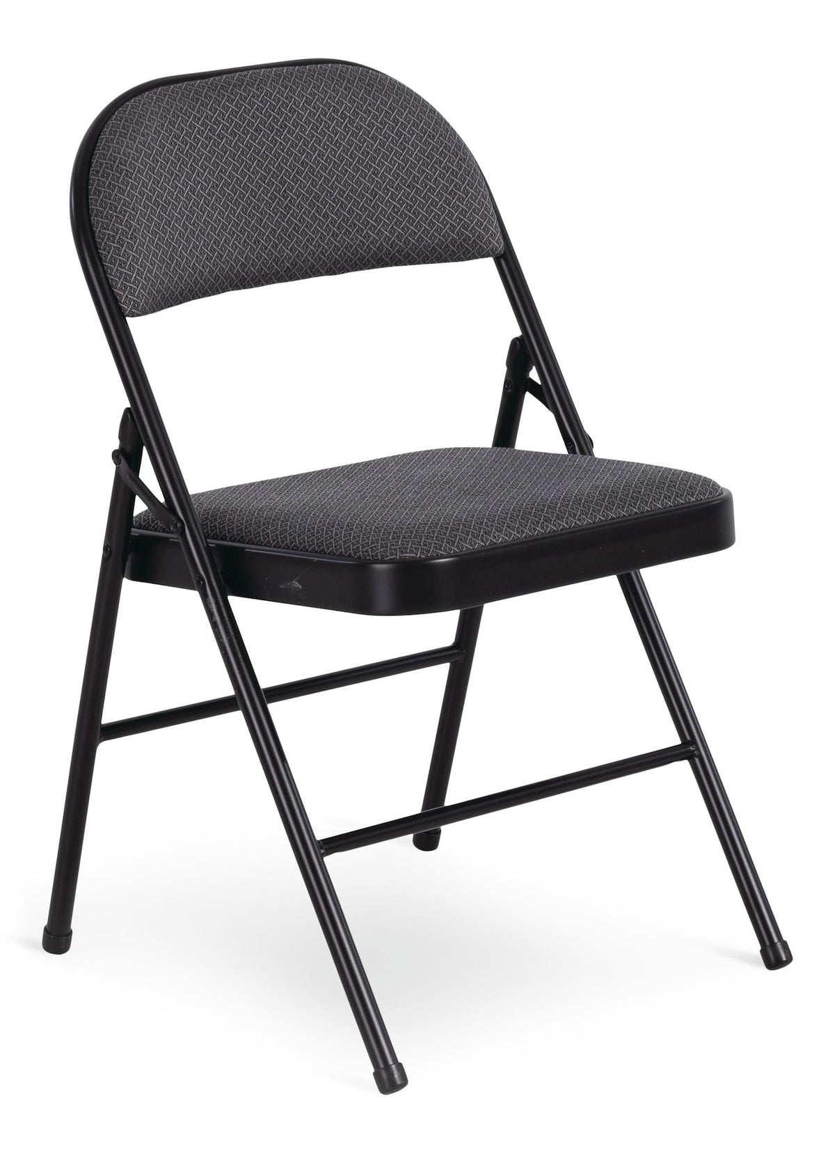 For Living Fabric Folding/Compact Chair, Grey Fabric & Black Frame