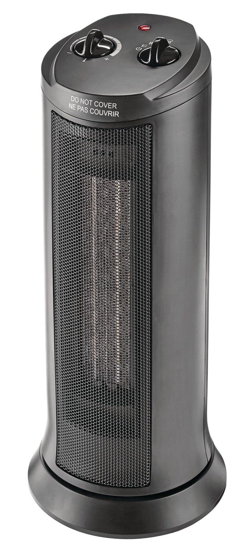 For Living Oscillating Tower Ceramic Space Heater withThermostat, 1500W, Black