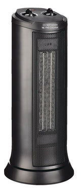 For Living Oscillating Tower Ceramic Space Heater withThermostat, 1500W, Black