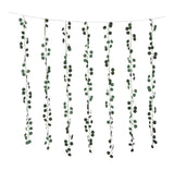 For Living Outdoor 12-Strand Warm White LED Curtain String Lights with Eucalyptus Leaves, 11.48-ft