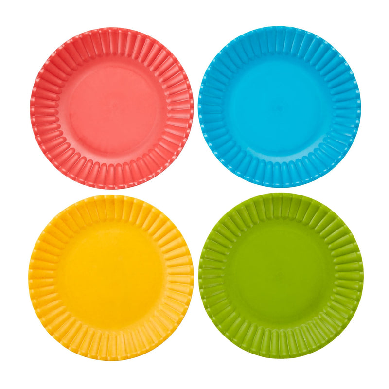 For Living Outdoor Sustainable Dinner Plates, 4-pk, Assorted O4