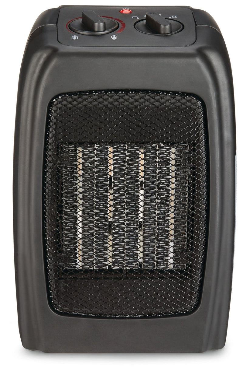 For Living Portable Ceramic Space Heater withThermostat, 1500W, Black S8