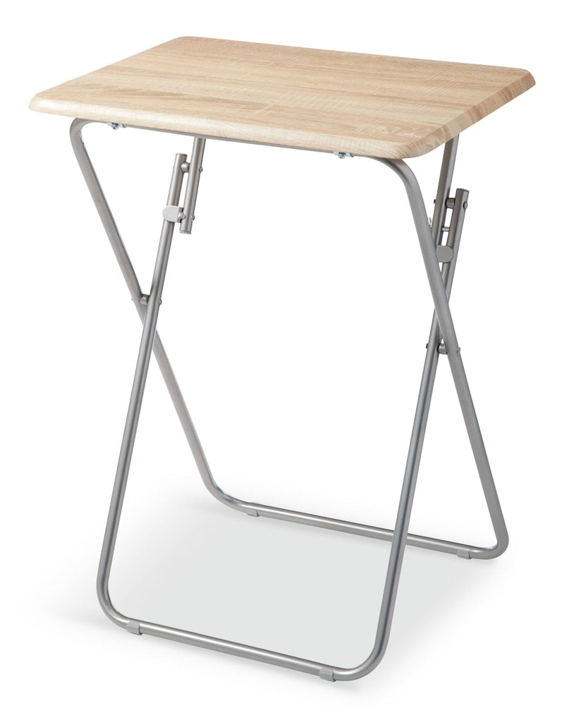 FOR LIVING Portable Wood & Metal Folding TV Tray/Laptop/Side/End Table Z3