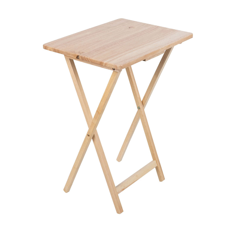 For Living Solid Wood TV Tray, Foldable, Natural Wood Finish TV Tray A7