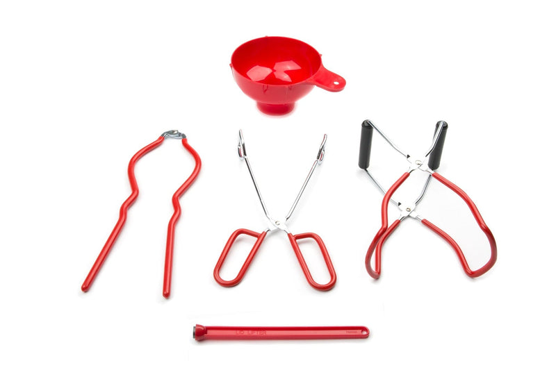 Fox Run Canning Specialty Set, 5-pc, Plastic, Red I6