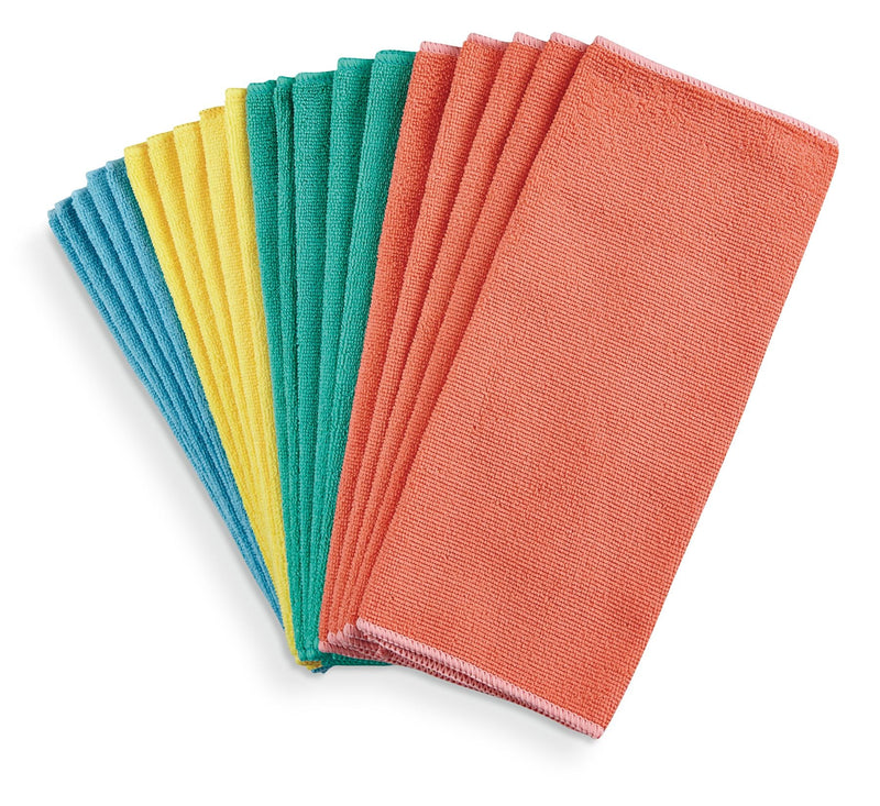 FRANK All-Purpose Machine Washable Microfibre Cloths, Assorted Colours, 20-pk X0