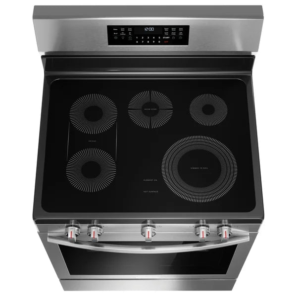 Frigidaire Gallery 30 in 5.3 cu ft. Stainless Steel Electric 5-Burner Range with Total Convection B3
