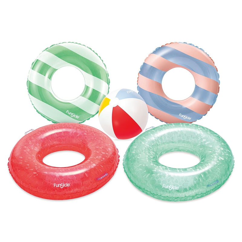 Funsicle Inflatable Pool Float Fun Tube Party Pack, 5-pcs, Ages 14+ X1