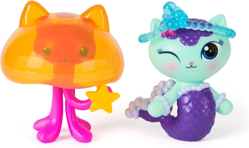 Gabby's Dollhouse: The Movie, MerCat & Kitty Jellyfish, Toy Figures with 2 Accessories, Ages 3+ Y7