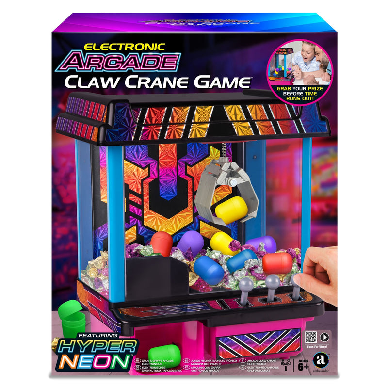 GAME Hyper Neon Series Electronic Arcade Claw Crane for Ages 6+ F7
