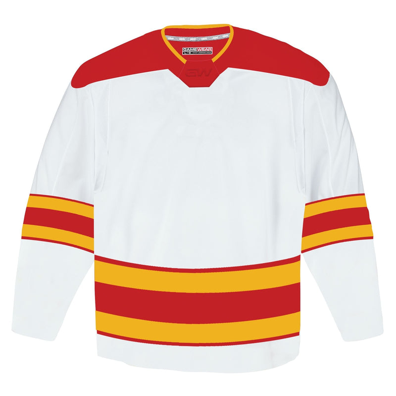 Gamewear 8500 Pro Team Hockey Jersey, Junior, Calgary Flames Away Colours, Various Sizes N2