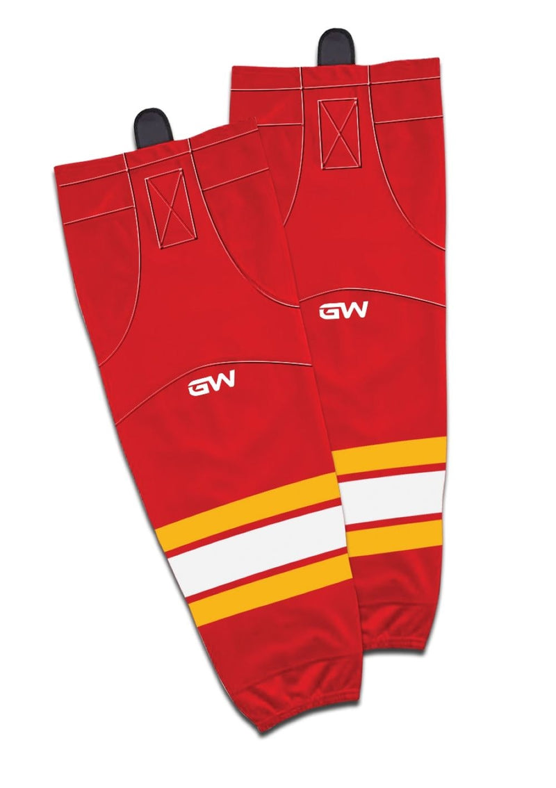 Gamewear 8500 Pro Team Performance Hockey Socks, Calgary Flames Home Colours, Assorted Sizes Q0