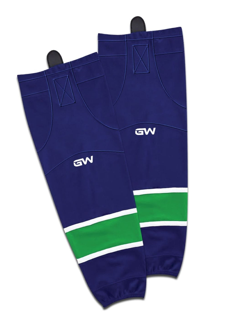 Gamewear 8500 Pro Team Performance Hockey Socks, Vancouver Canucks Home Colours, Assorted Sizes T3