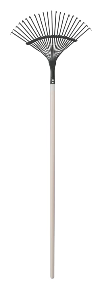 Garden Club 16-in Wide Metal 22-Tine Leaf Rake, 48-in Hardwood Shaft U5
