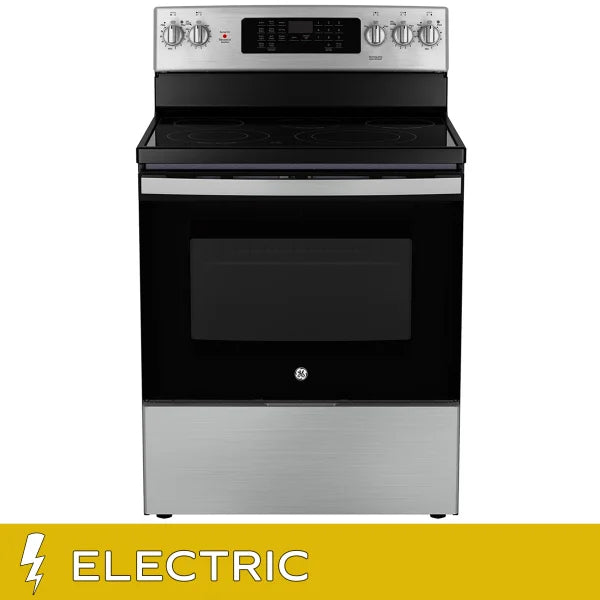 GE 30 in. 5.0 cu. ft. Electric Convection Range with No-Preheat Air Fry S5