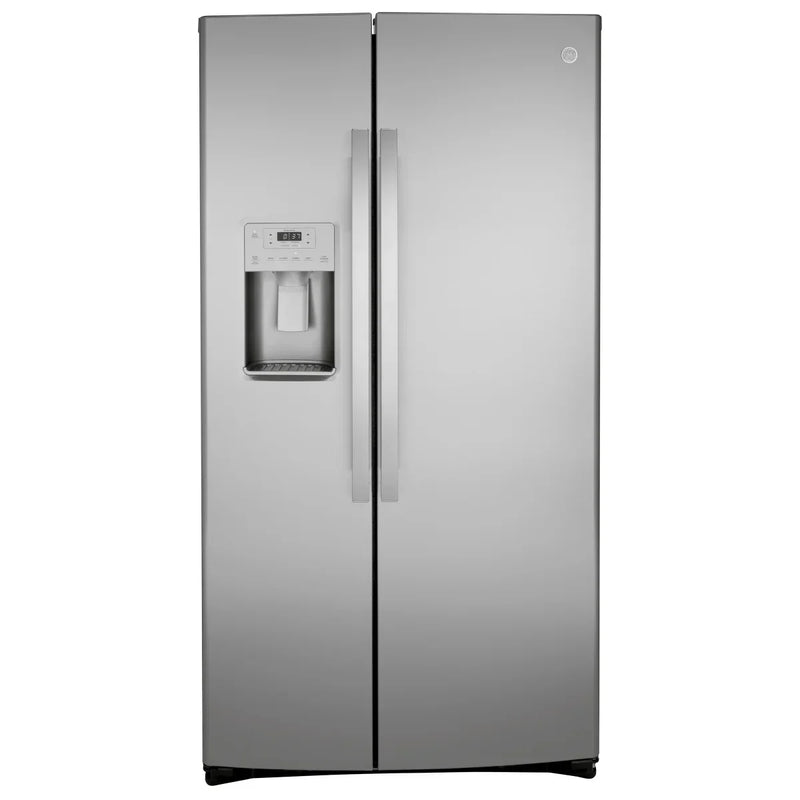 GE 36 in. 25.1 cu.ft. Stainless Steel Side-by-Side Refrigerator with FrostGuard Technology O2