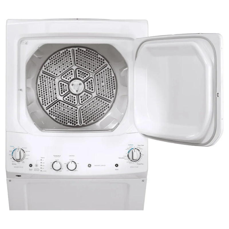 GE White 27 in. 4.4 cu. ft. Washer and 5.9 cu. ft. Dryer Laundry Centre E1