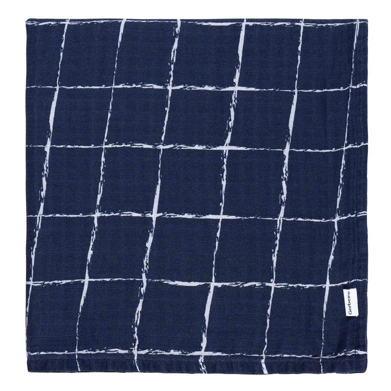 Gerber Childrenwear Coastal Calm Soft Cotton Muslin Baby Blanket, 2-pk S4