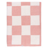 Gerber Childrenwear Pink Checkered Silky Mink Baby Blanket