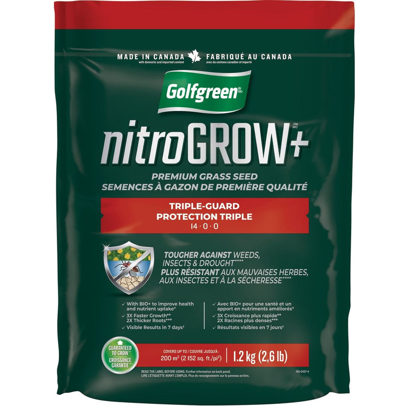 Golfgreen Nitrogrow+ Triple-Guard Grass Seed, 1.2kg B6