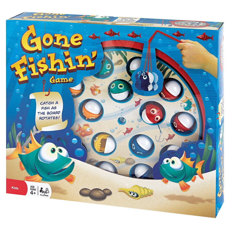 Gone Fishin' Hand-Eye Coordination Game, Multi-Coloured, 2 Players, Ages 4+ M4
