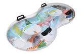Gracious Living 2-Person Duo Inflatable Winter Snow Tube