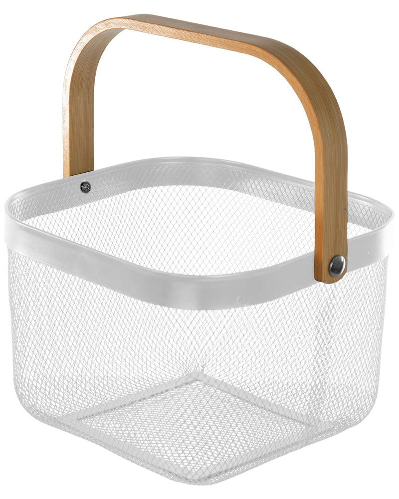 Gracious Living Wired Basket, White K1