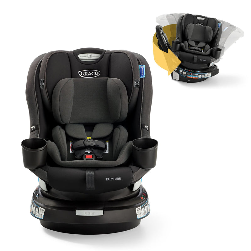 Graco EasyTurn 360 Rotating 2-in-1 Convertible Car Seat, Rear and Forward Facing, Cyran Q6