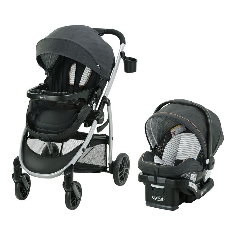 Graco Modes Pramette Travel System with SnugRide SnugLock 35 Lite DLX Infant Car Seat, Black K6