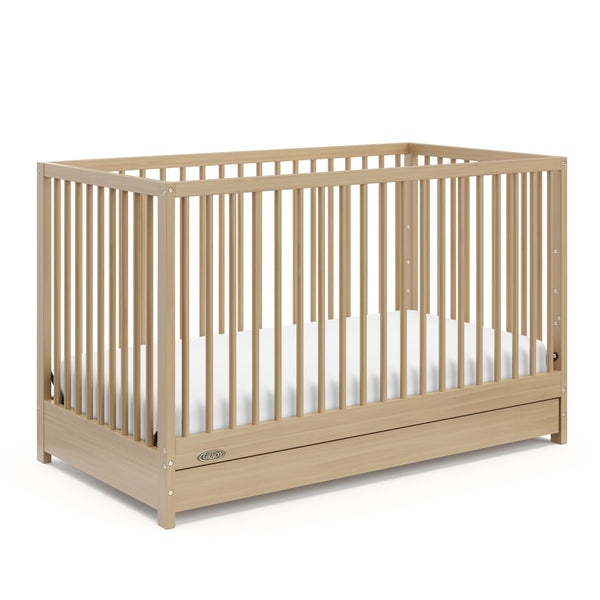 Graco Teddi 4-in-1 Convertible Crib with Drawer, Driftwood Q8