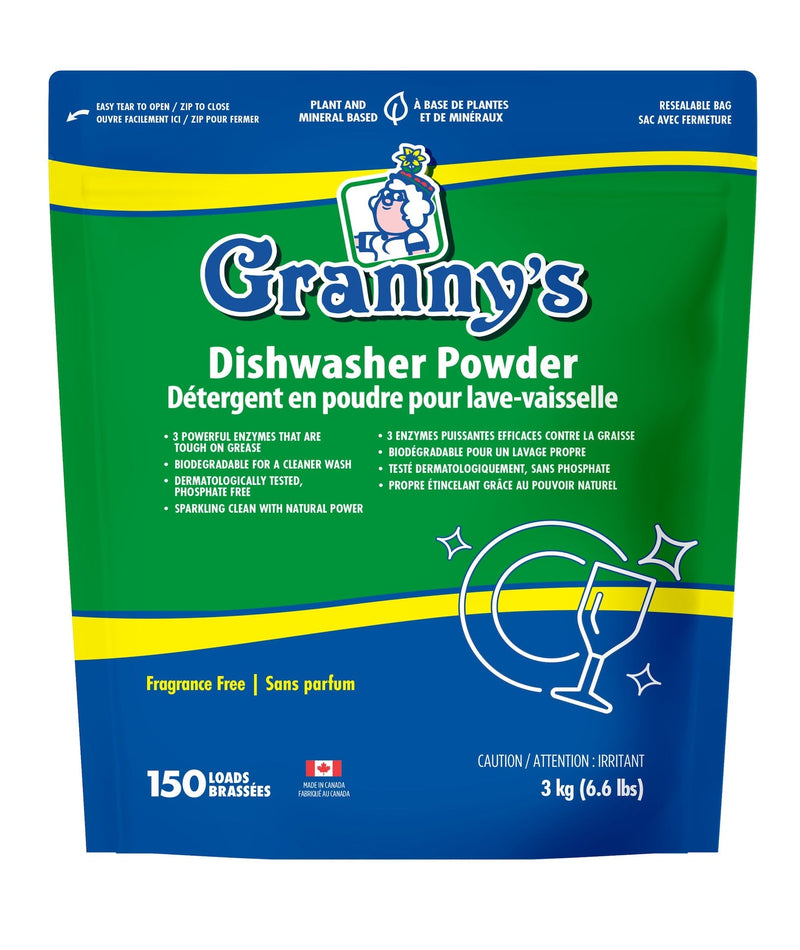 Granny's Dishwasher Powder, Fresh Citrus, 80-Loads, 3-kg W0