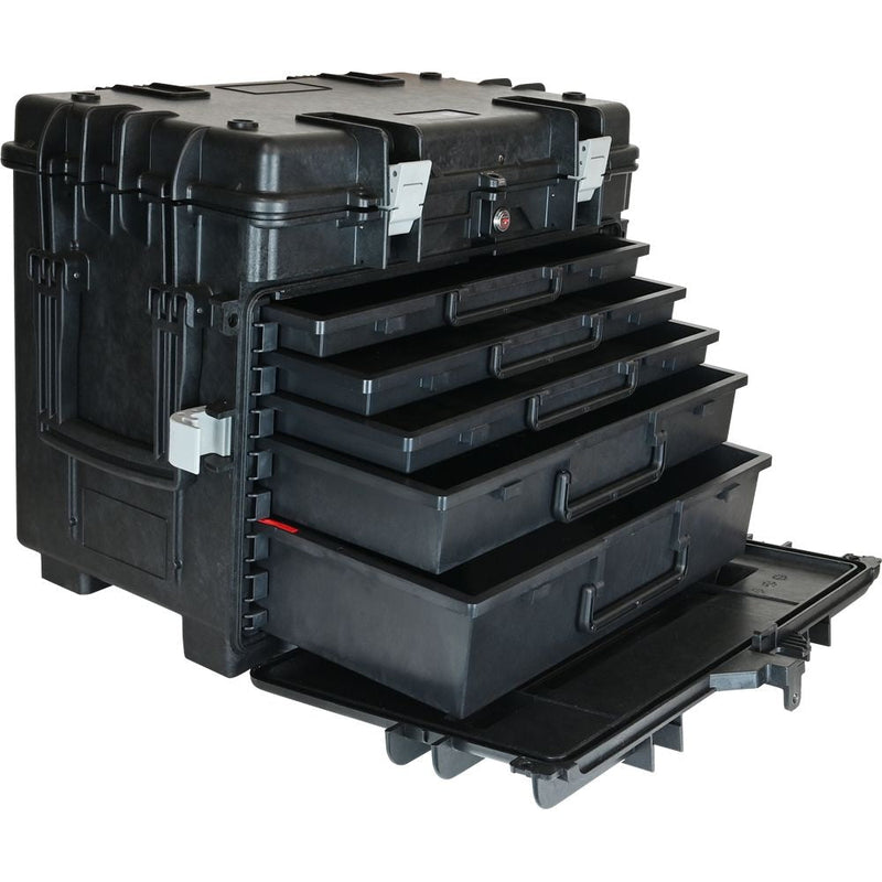 Gray Tools Mobile Tool Chest, 3 Small, 1 Medium & 1 Large Drawer, Black J3