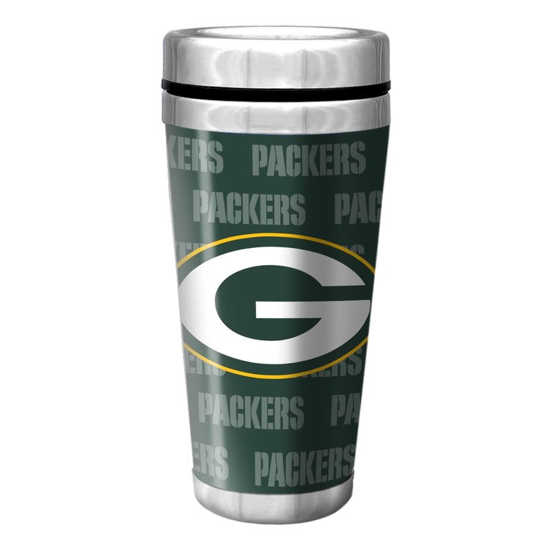 Green Bay Packers Stainless Steel Travel Mug For NFL Football Fans/Collectors, 16-oz W9