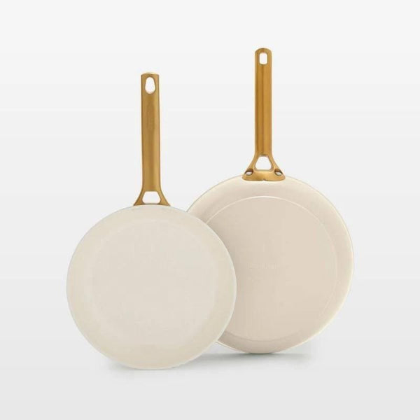 GreenPan Luxe 2pc Ceramic Frypan set - cream D3