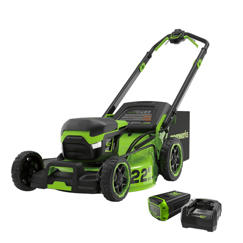 Greenworks 22-in 60V Self-Propelled Mower with 1 x 8.0Ah Battery and 6A Charger E4
