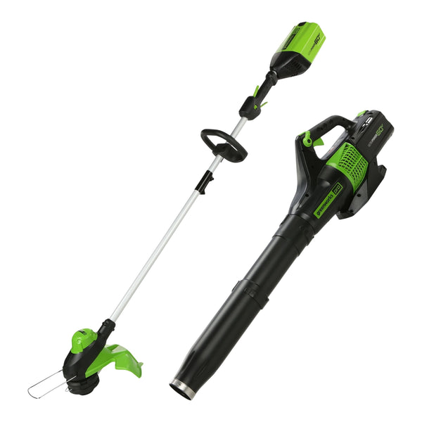 Greenworks 60V 13-in String Trimmer & 540CFM/140MPH Blower Combo Kit with 4.0Ah Battery & Charger L2
